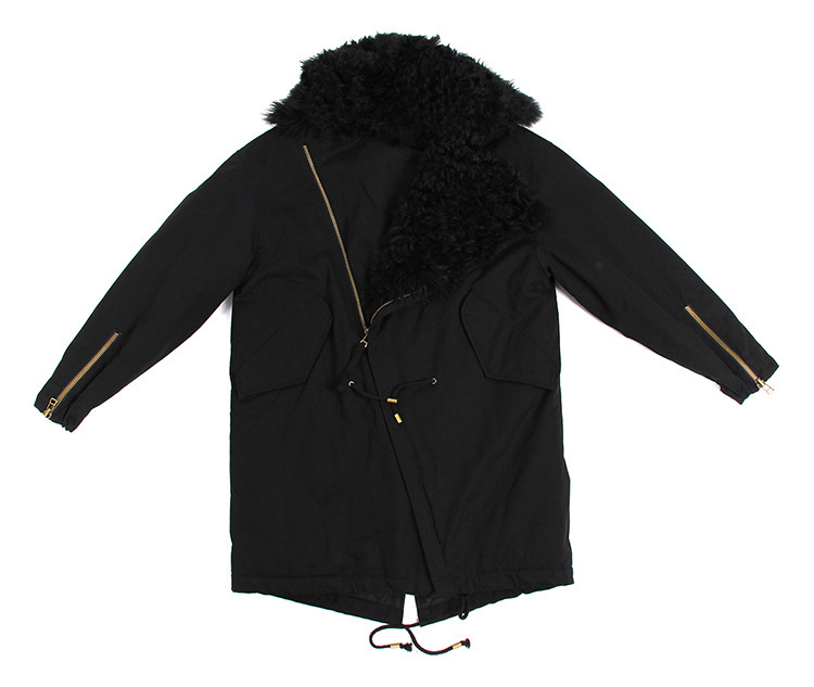 Lamb Fur Trimmed Parka with Quilted Liner 124 Details 3