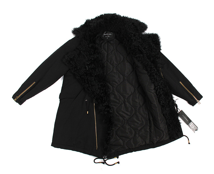 Lamb Fur Trimmed Parka with Quilted Liner 124 Details 4