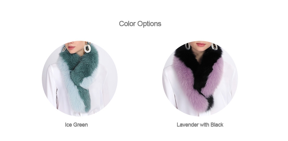 Two-tone Fox Fur Scarf 370-1