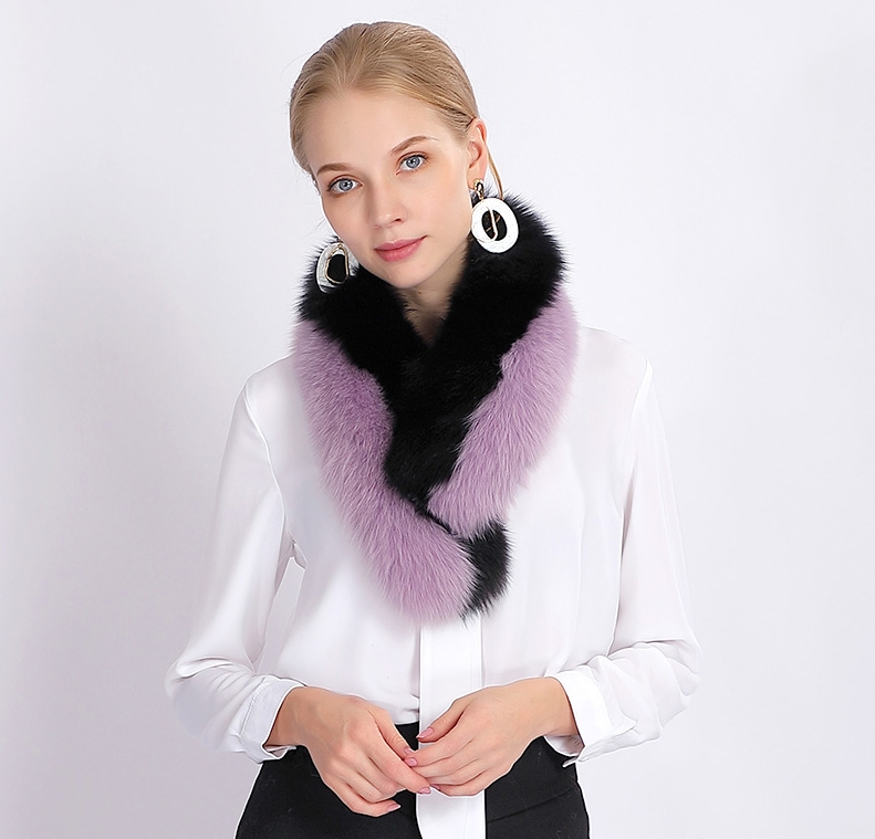 Two-tone Fox Fur Scarf 370-8