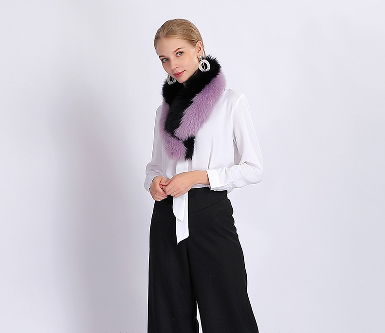 Two-tone Fox Fur Scarf 370-9