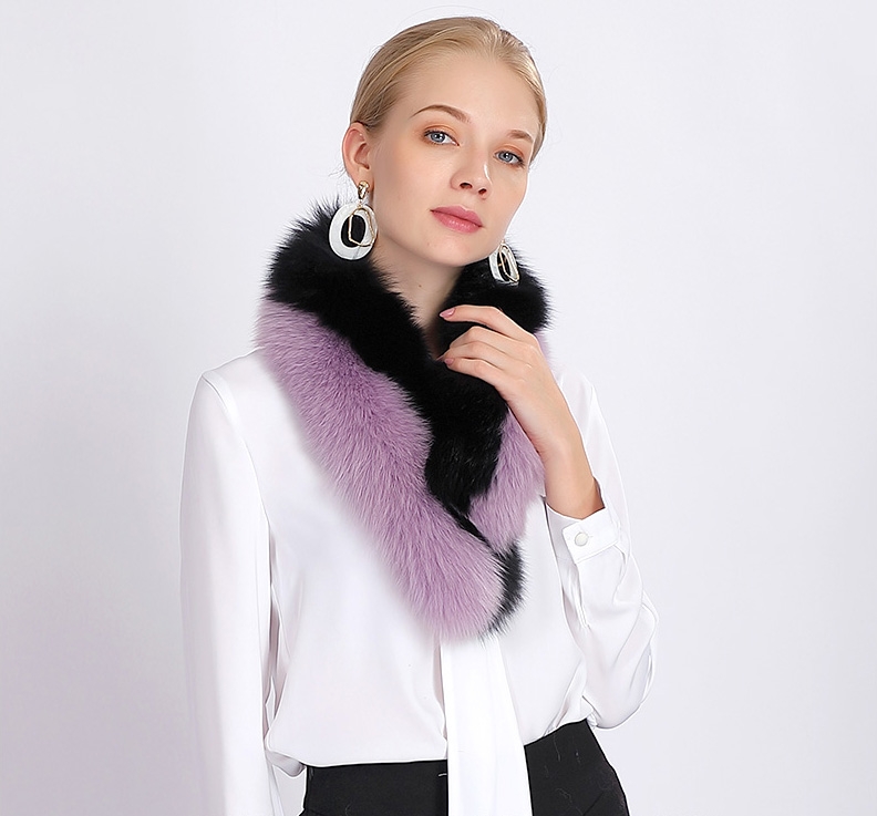 Two-tone Fox Fur Scarf 370-7