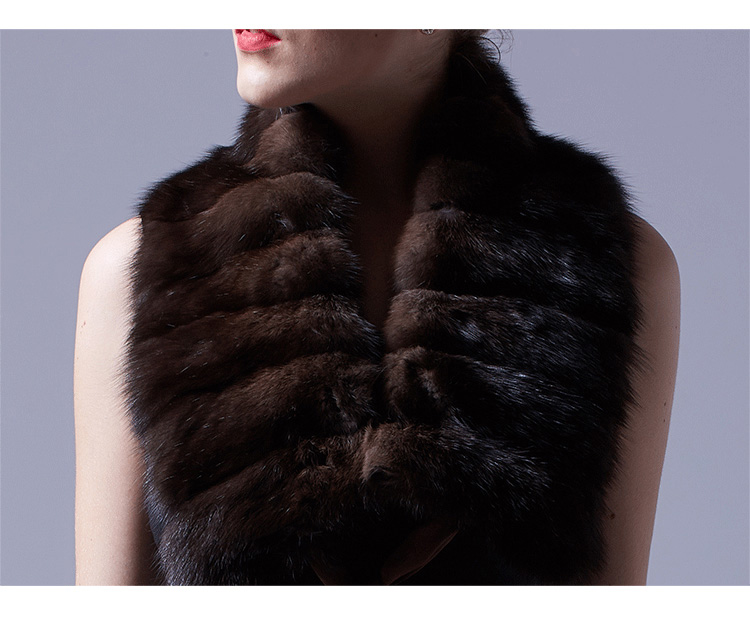 Sable Fur Scarf Bridal Capelet Neckwarmer 050 Details 4