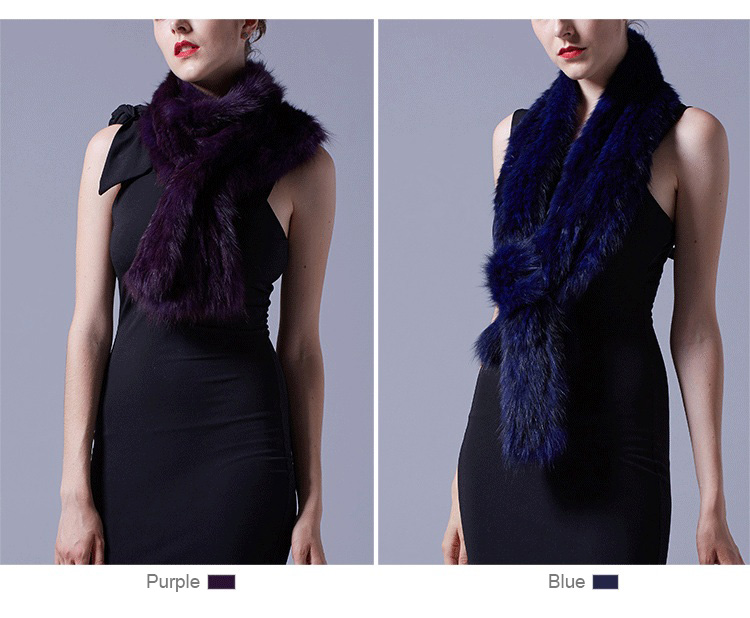 Knitted Sable Fur Scarf 066 Details 1