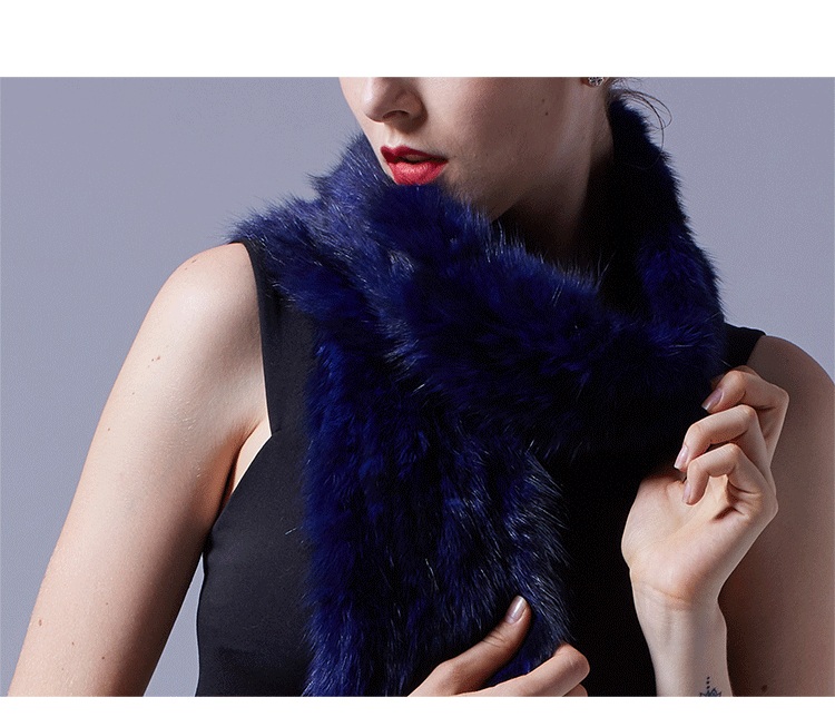 Knitted Sable Fur Scarf 066 Details 2