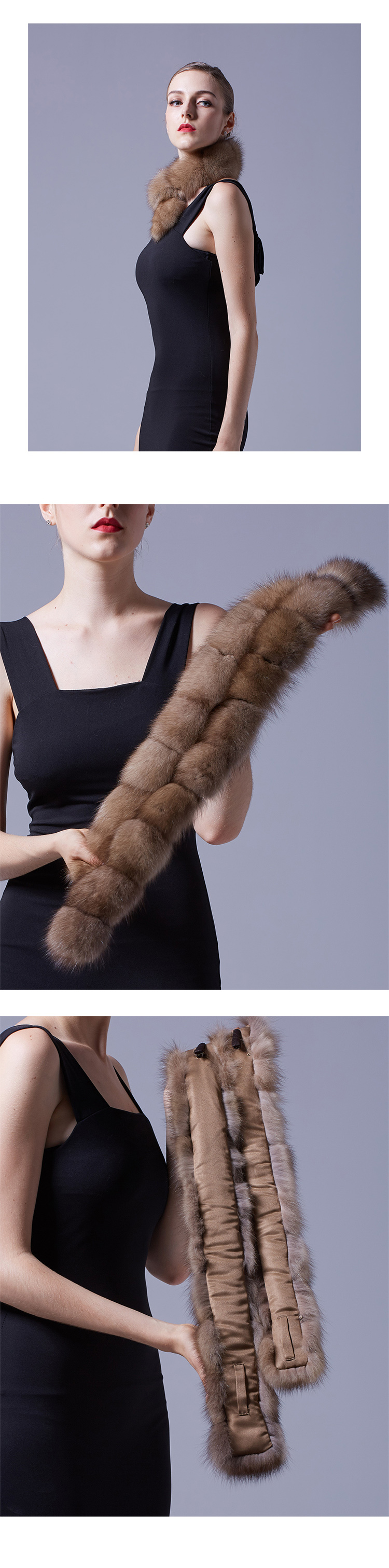 Sable Fur Scarf 070 Details 5