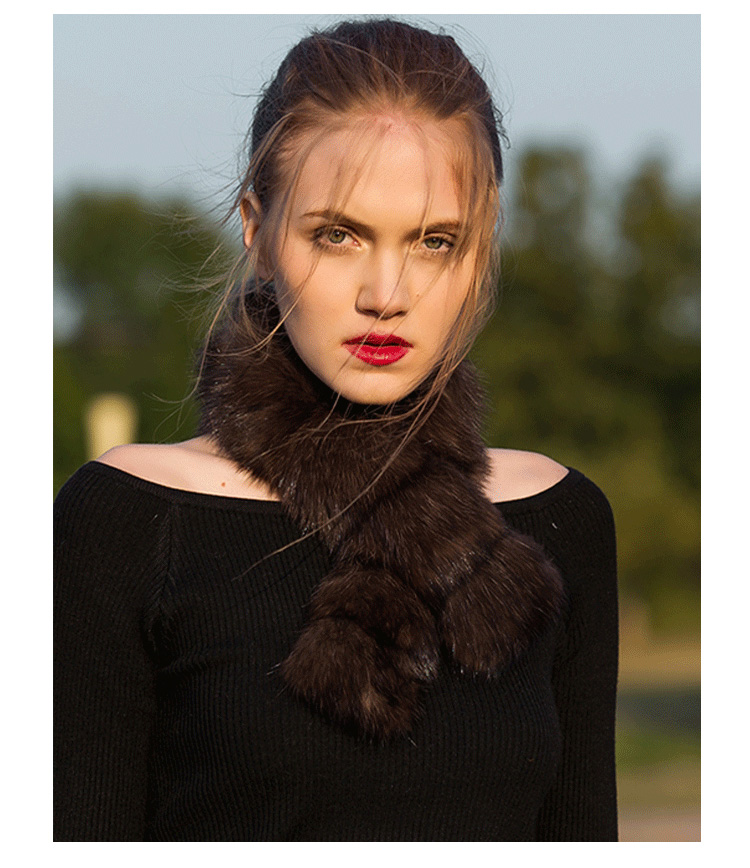 Sable Fur Scarf 071 Details 9