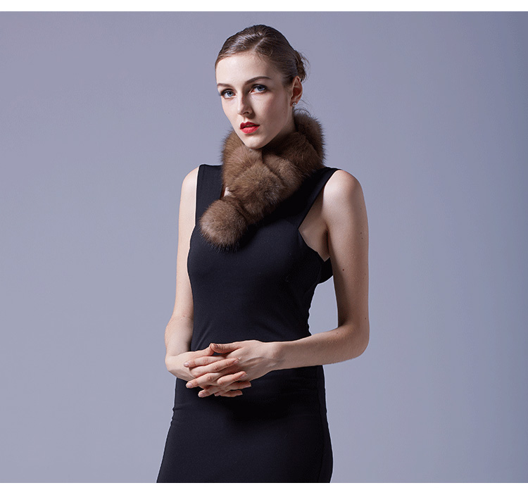 Sable Fur Scarf 071 Details 3