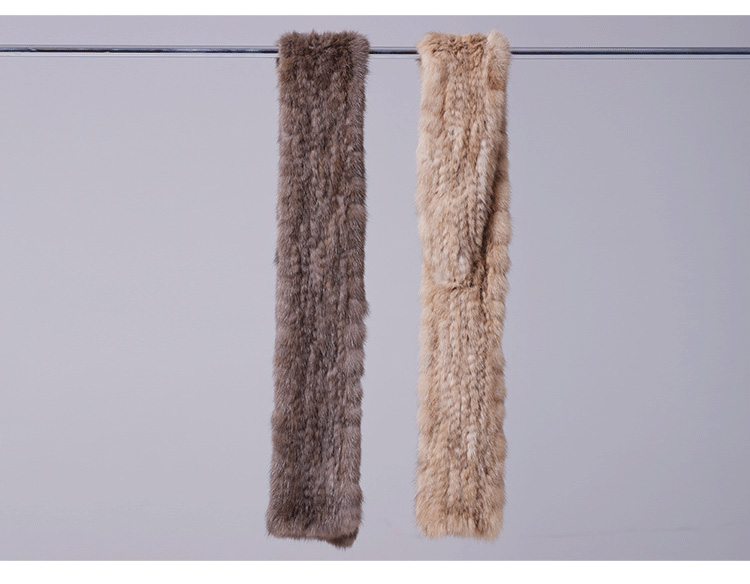 Knitted Sable Fur Scarf 073 Details 1