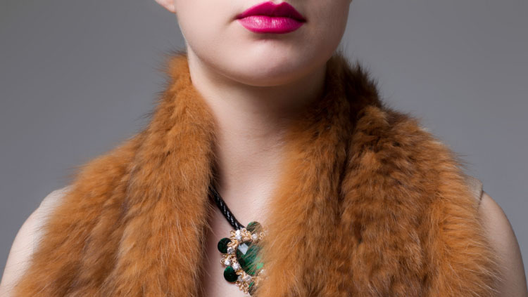 Knitted Sable Fur Scarf Wrap 686 Golden Details