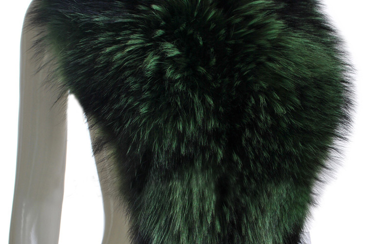 Raccoon Fur Shawl 838 Brown 3