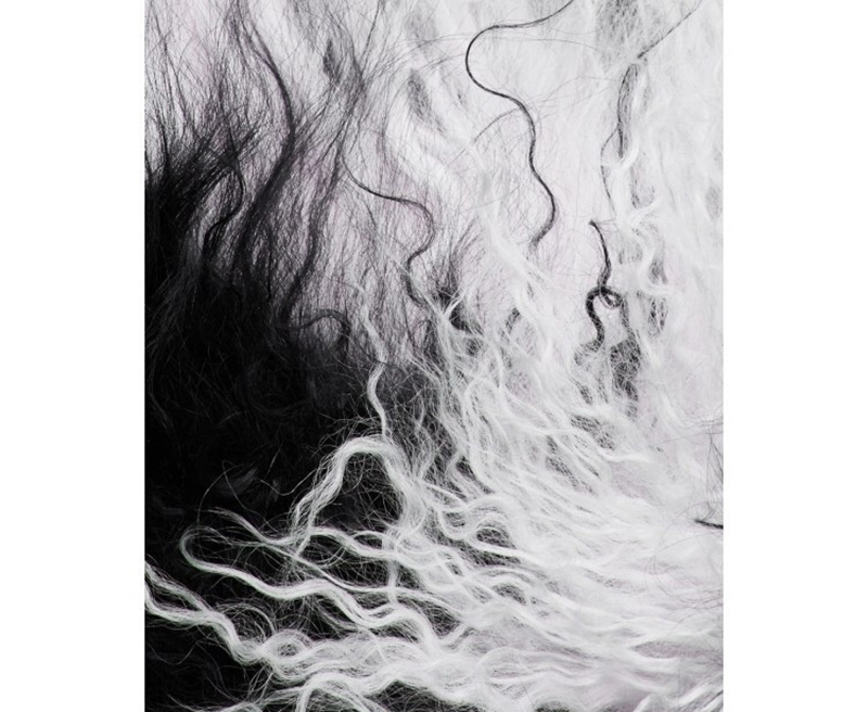 Tibet Sheep Fur Shawl 839 Details 3