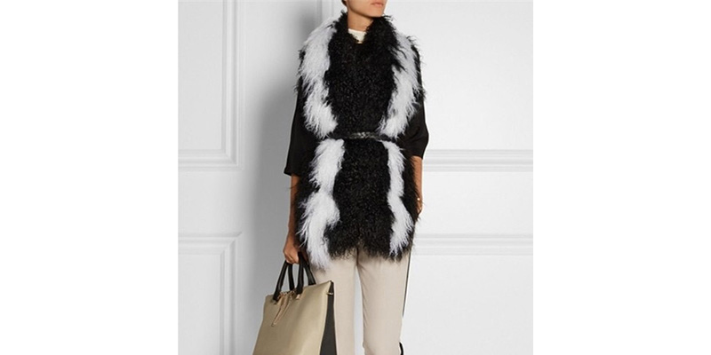 Tibet Sheep Fur Shawl 839 Details 1