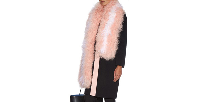 Tibet Sheep Fur Shawl 839 Details 2