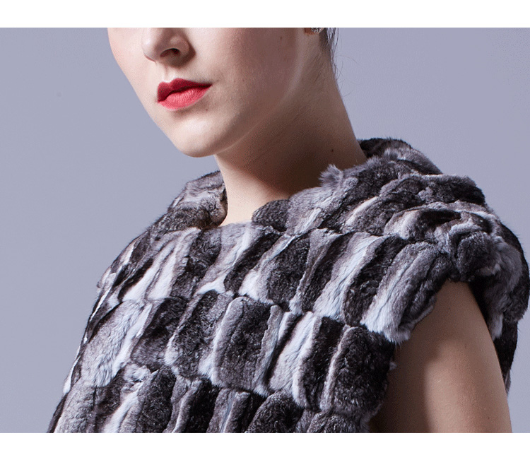 Chinchilla Fur Vest 049 Details 1