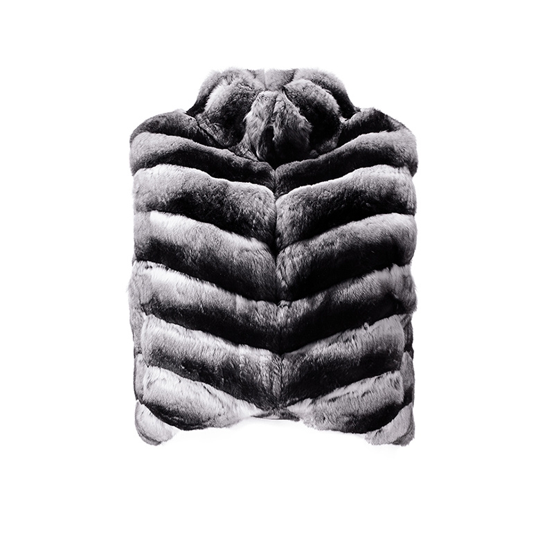 Cropped Chinchilla Fur Vest 171 Details 3