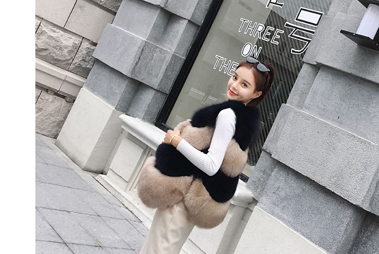 Two-tone Fox Fur Vest 0012-10