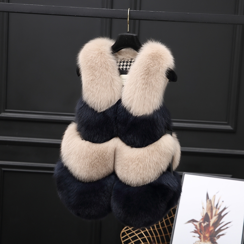 Two-tone Fox Fur Vest 0012-24