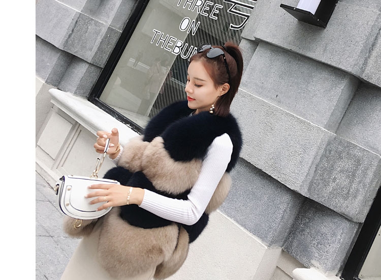 Two-tone Fox Fur Vest 0012-12