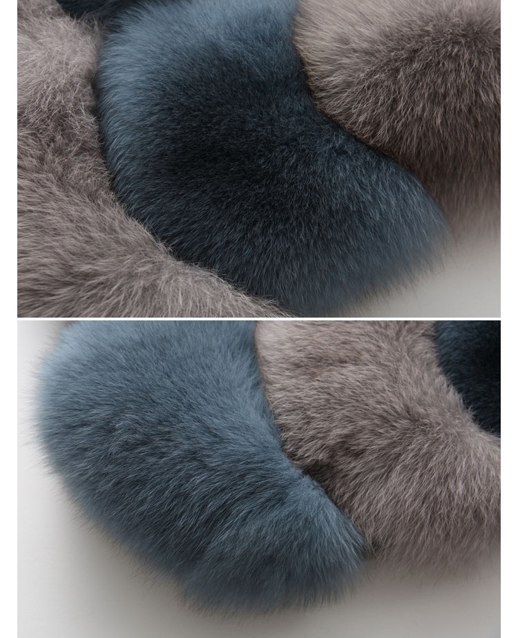 Two-tone Fox Fur Vest 0012-22