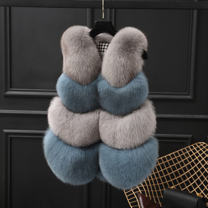 Two-tone Fox Fur Vest 0012-19