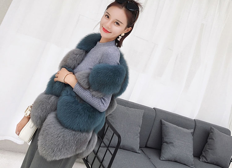 Two-tone Fox Fur Vest 0012-1