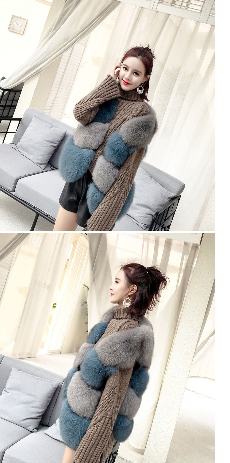 Two-tone Fox Fur Vest 0012-15