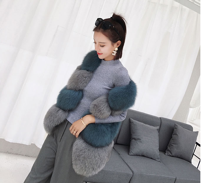 Two-tone Fox Fur Vest 0012-2