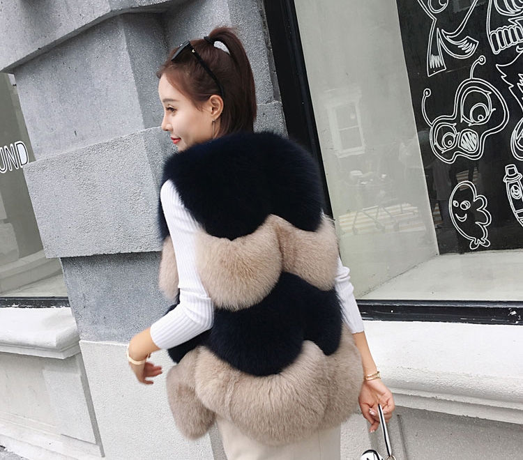 Two-tone Fox Fur Vest 0012-13