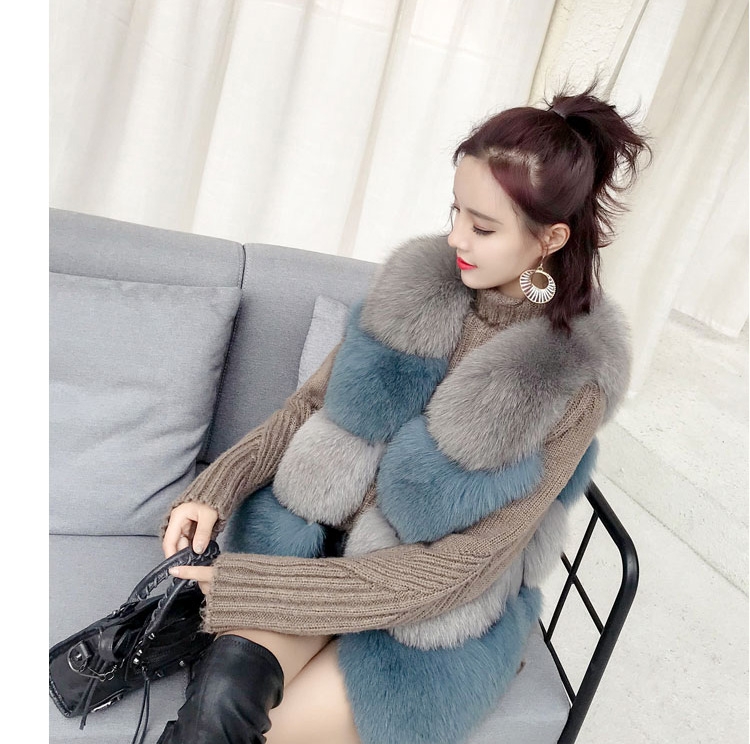 Two-tone Fox Fur Vest 0012-17