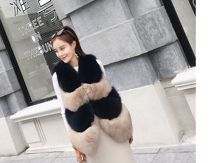 Two-tone Fox Fur Vest 0012-9