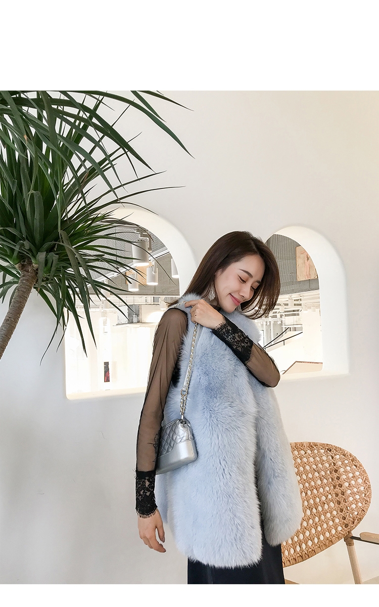 Fox Fur Vest with Mink Fur Back 0040-7