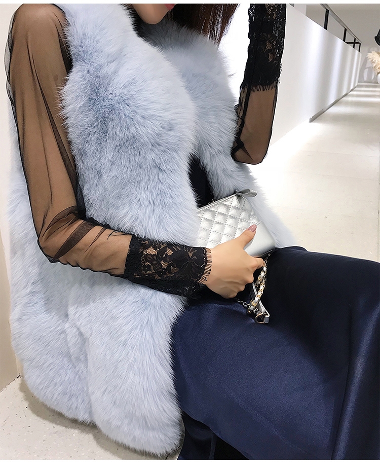 Fox Fur Vest with Mink Fur Back 0040-4