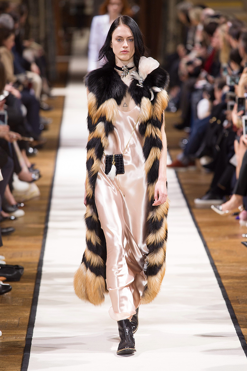 Fox Fur Long Vest 077 Details 10