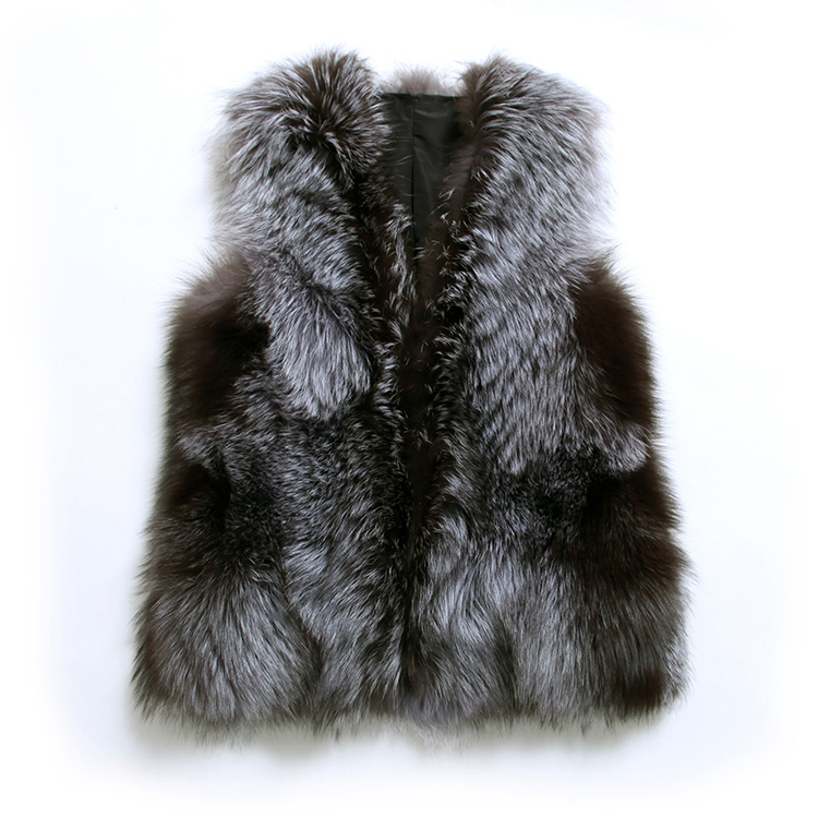 Silver Fox Fur Vest ffvefo16 Details 01