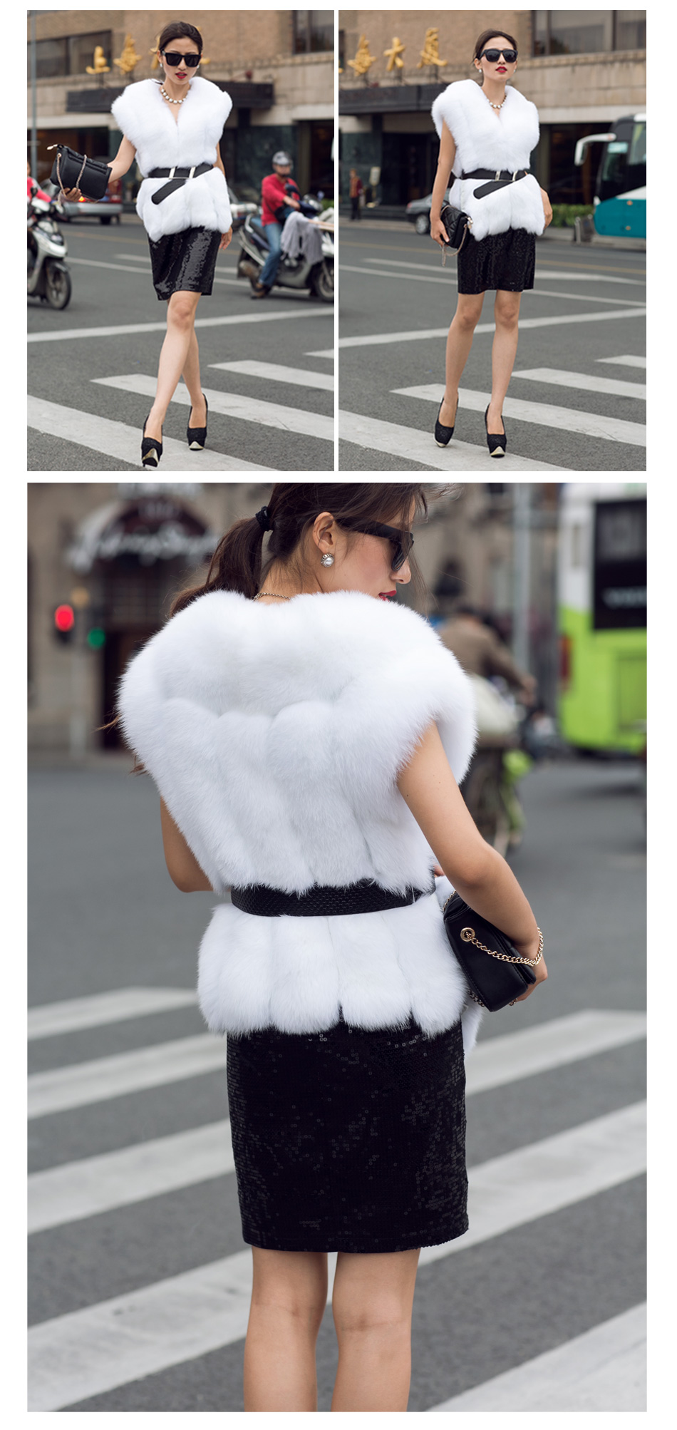 White fox fur vest coat 19_5