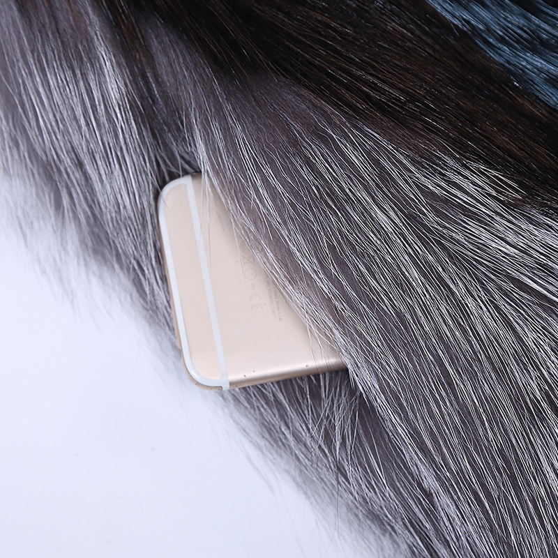 Multicolored Silver Fox Fur Vest 333-10