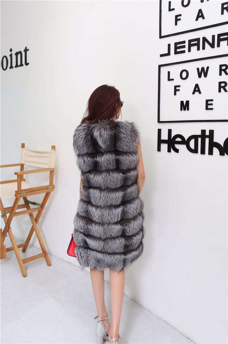 Silver Fox Fur Vest 808 Details 2