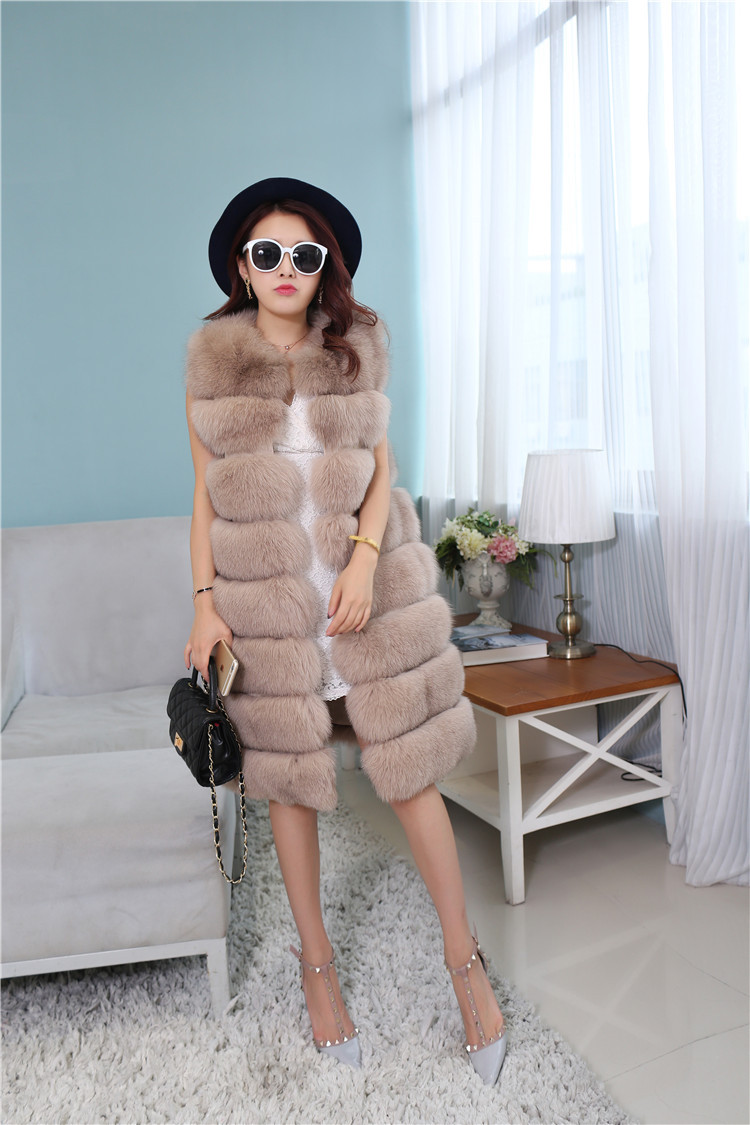 Fox Fur Long Vest 809 Details 1