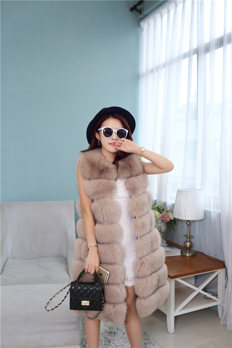 Fox Fur Long Vest 809 Details 6