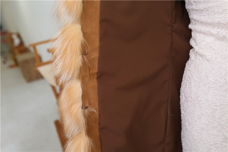 Red Fox Fur Vest 811 Details 8