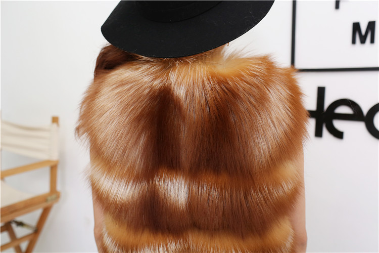 Red Fox Fur Vest 811 Details 5