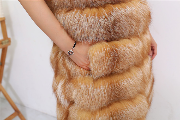 Red Fox Fur Vest 811 Details 6