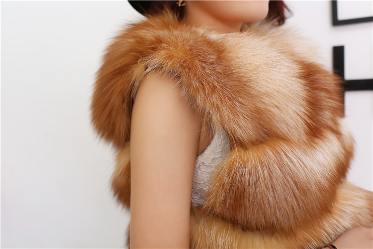 Red Fox Fur Vest 811 Details 4