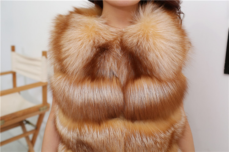 Red Fox Fur Vest 811 Details 3