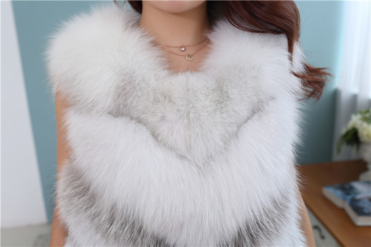 Cross Fox Fur Vest 813 Details 4