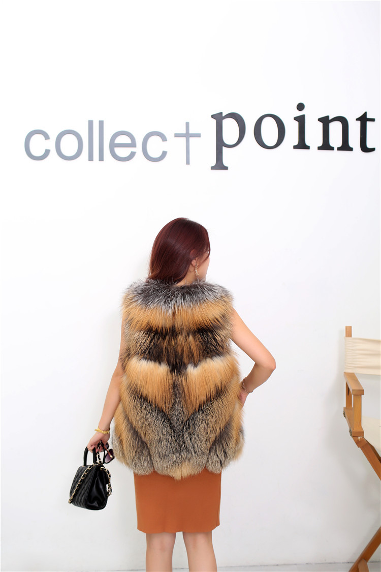 Silver Fox Fur Vest 814 Details 3