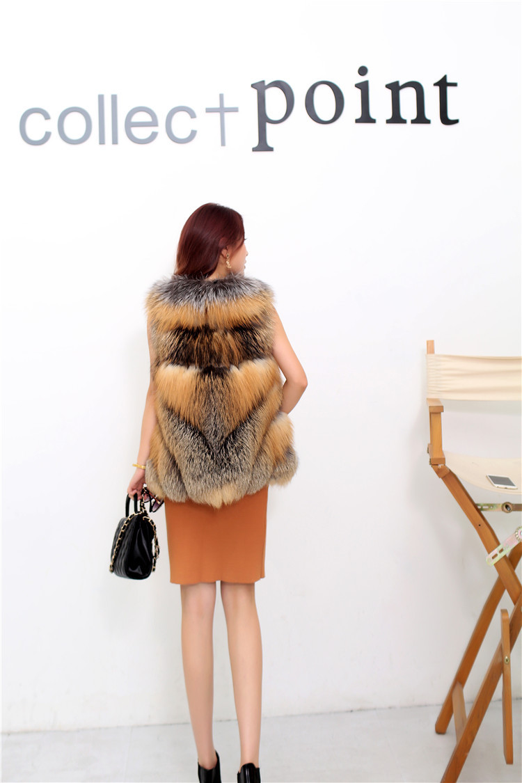 Silver Fox Fur Vest 814 Details 6