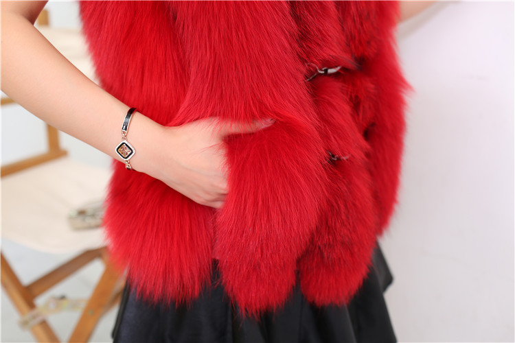 Silver Fox Fur Vest 815 Details 3