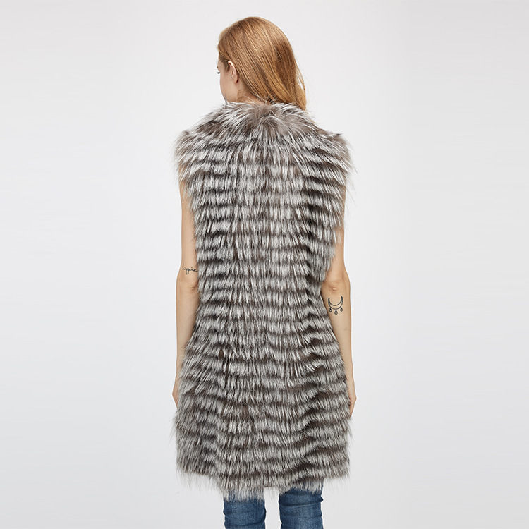 Silver Fox Fur Vest 968 Details 8